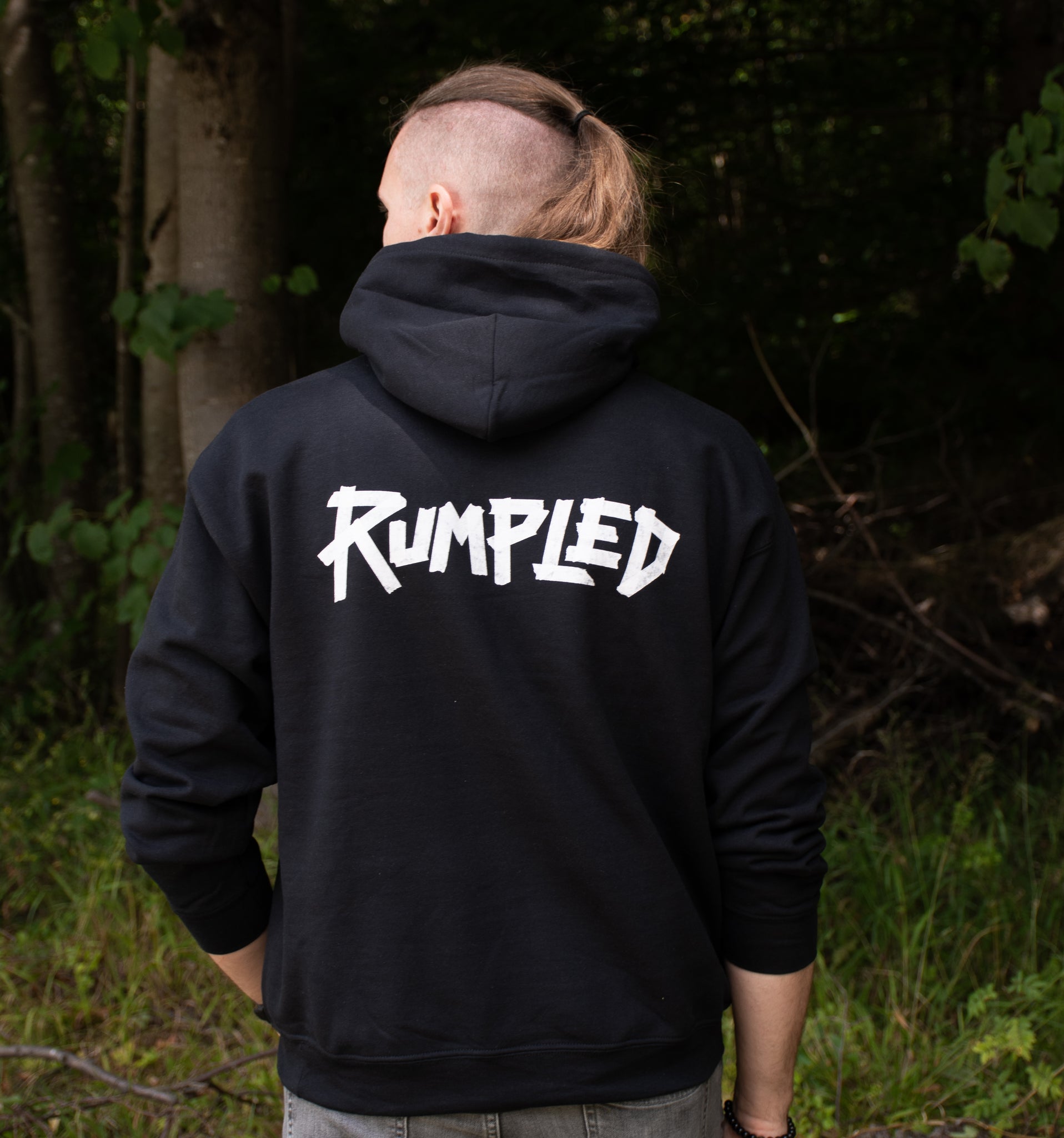 Hoodie Rumpled Tape (Black)