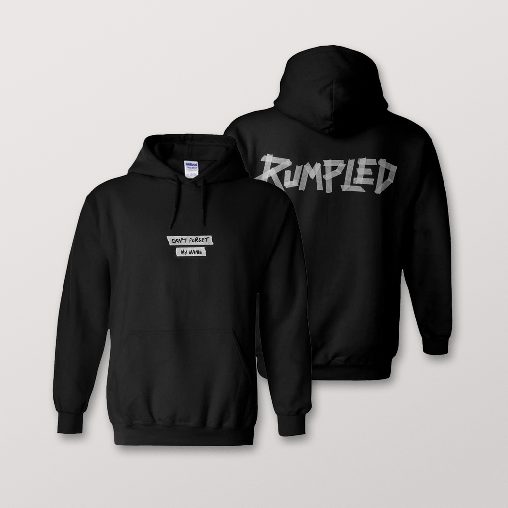 Hoodie Rumpled Tape (Black)